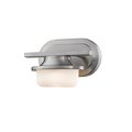 Z-Lite Optum 1 Light Wall Sconce, Brushed Nickel & Matte Opal 1917-1S-BN-LED